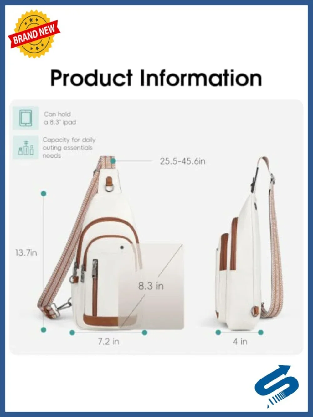 Women's Anti-Theft RFID Sling Crossbody Bag Faux Leather Backpack Purse